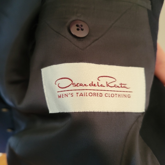 Oscar de la Renta Navy Mens Suit Jacket/Blazer - Picture 3 of 4